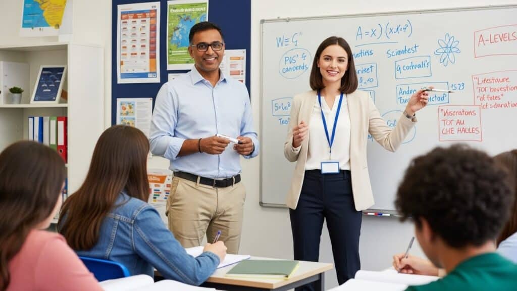 Experienced A Levels tutor helping students prepare for exams